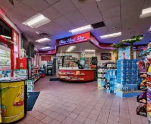 An interior view of the register in an Elben Short Stop Convenience store